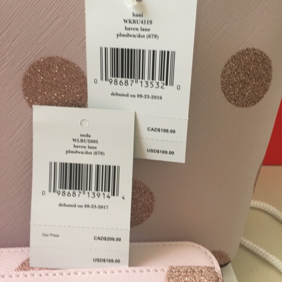 NWT KATE SPADE HANI HAVEN LANE SET TOTE & WALLET - Picture 6 of 8